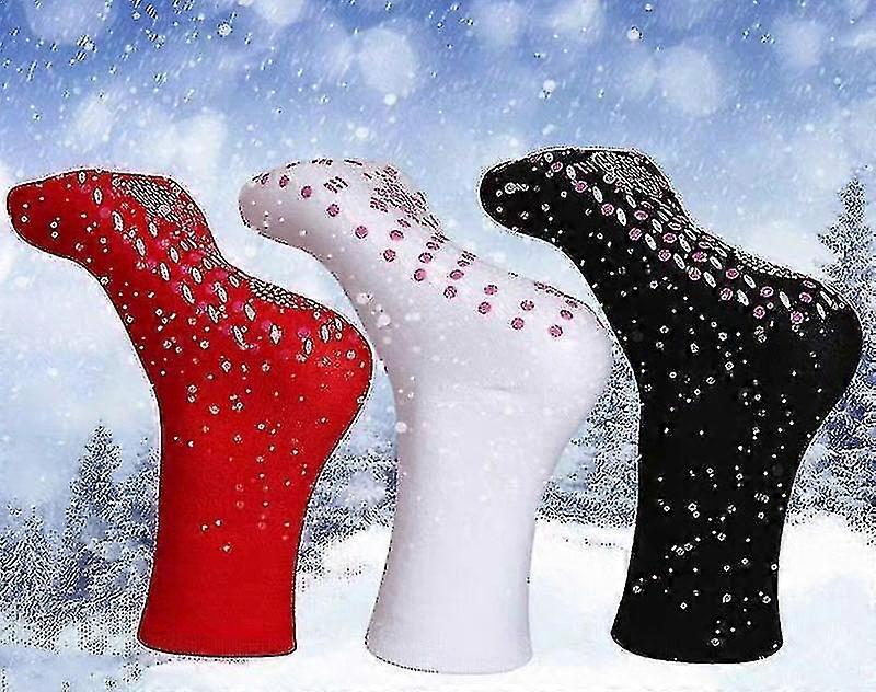 3 paria itselämmittävät magneettisukat matkustavat mukavasti lämpimiin hierontasukkiin