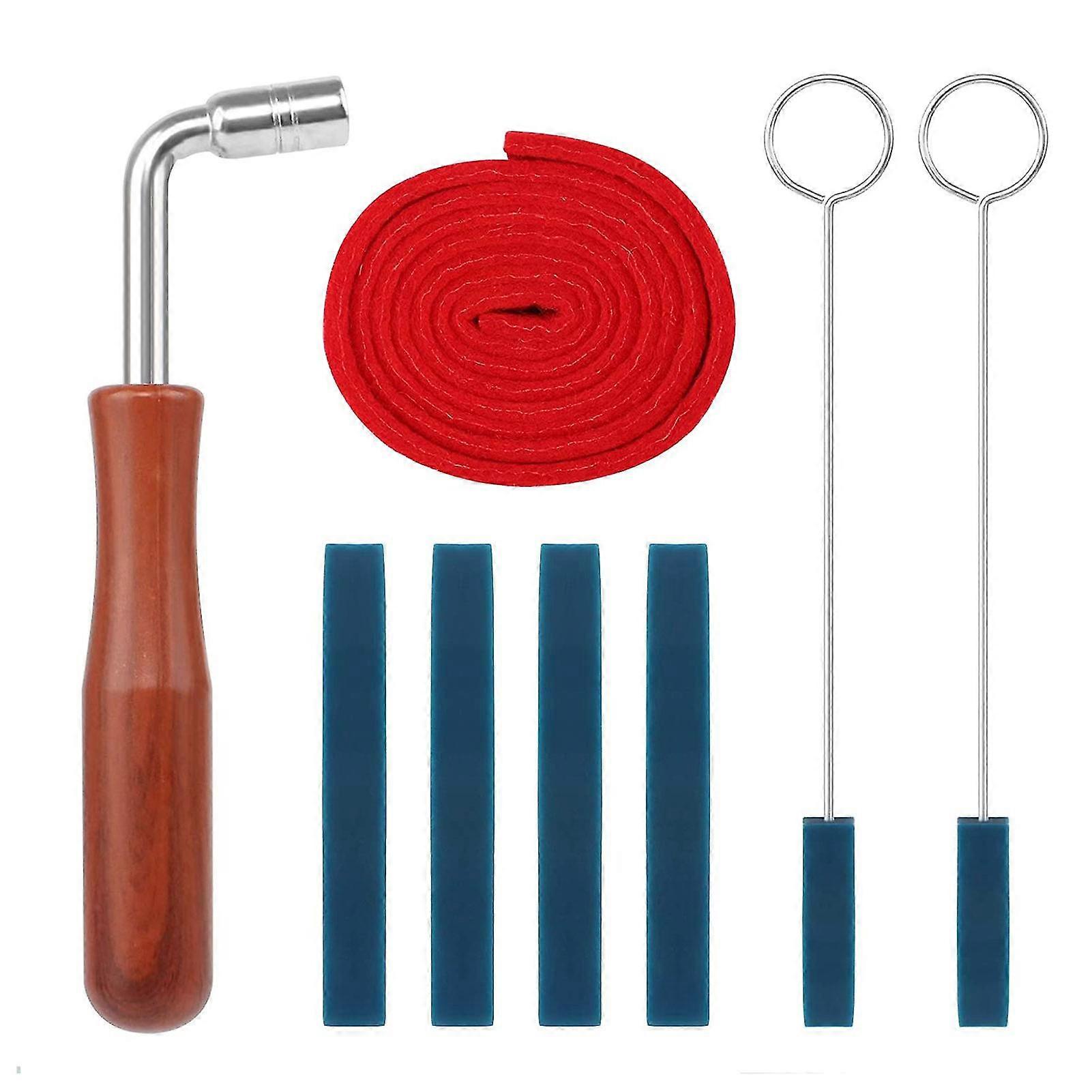 Professional Piano Tuning Kit Tuning Wrench Hammer Temperament Strip Mute Kit Piano Diy Fixing Set