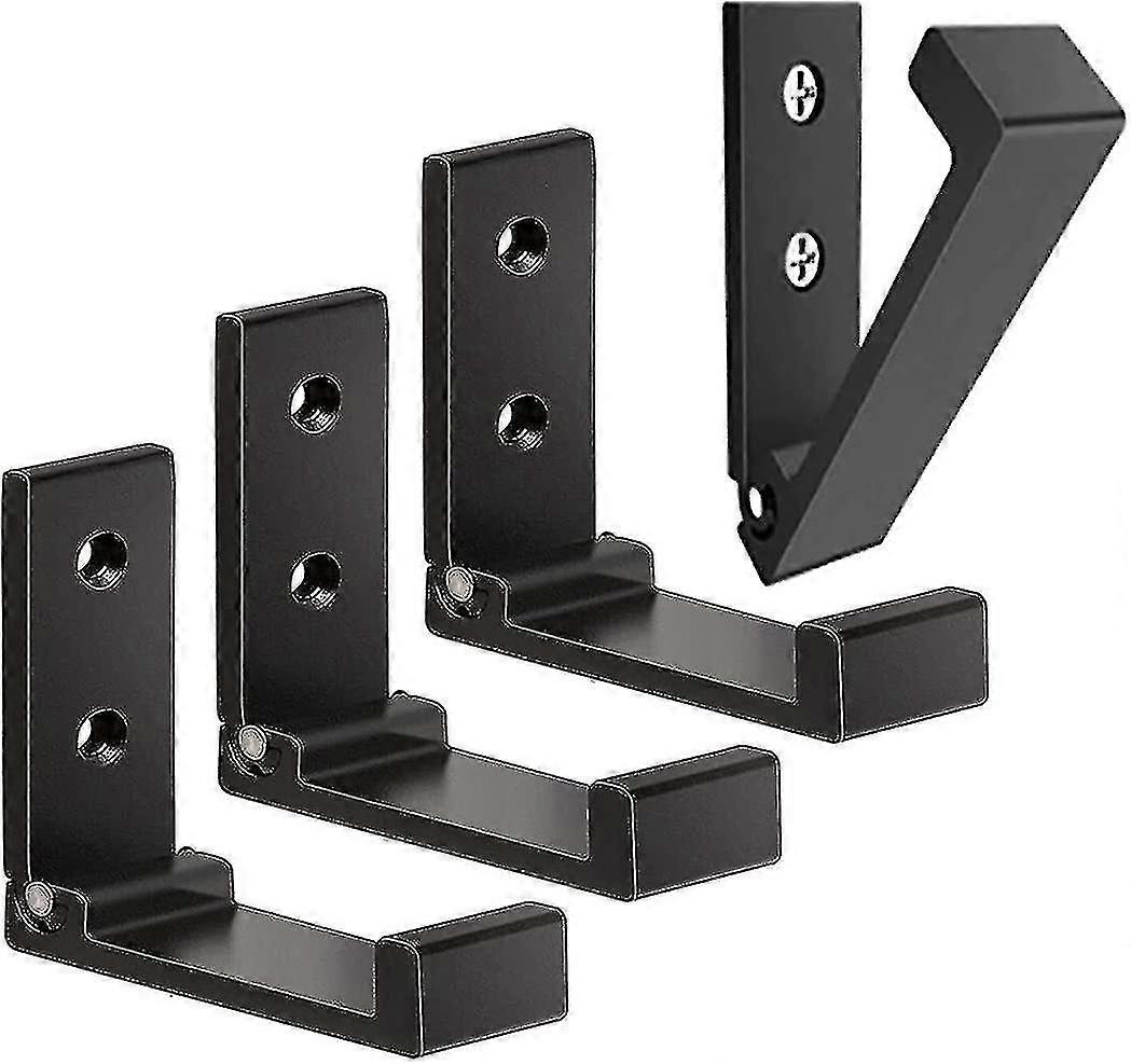 4pack Foldable Wall Hooks-invisible,aluminum Alloy 90-black