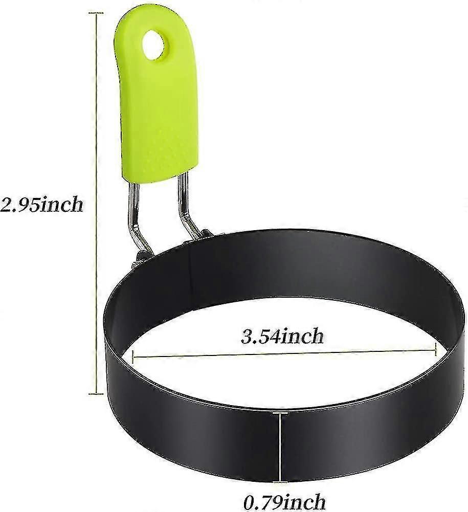 2 Pieces Fried Egg Molds, Stainless Steel Omelette Pan With Folding Handles