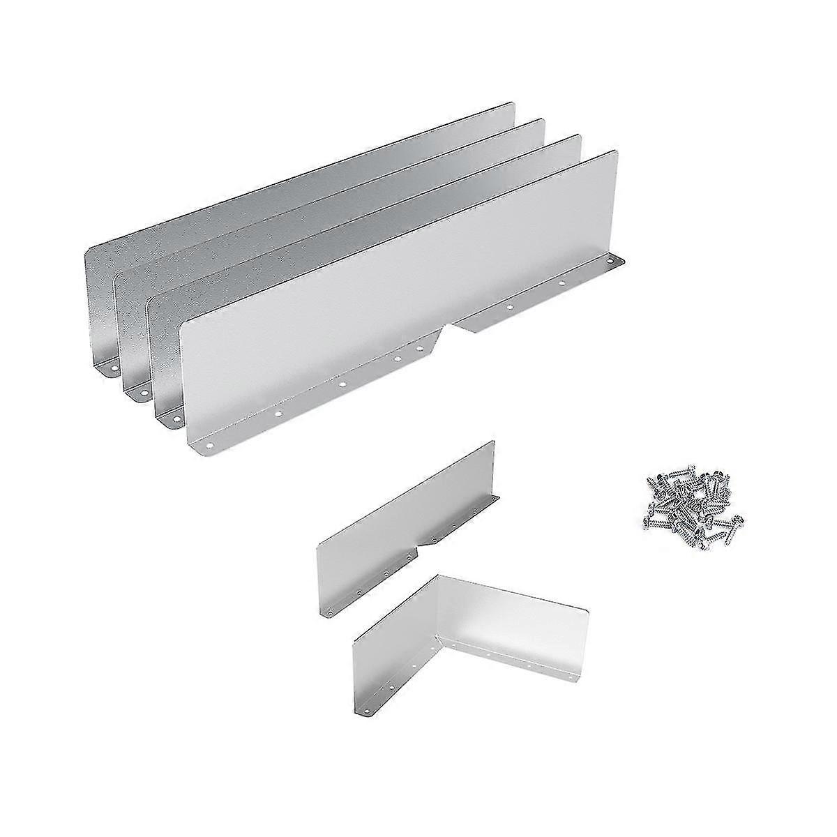 6 Pcs Gutter Valley Splash Guards,Rain Gutter Valley Roofing Gutter Guards, Diverter Roof Rain Dive