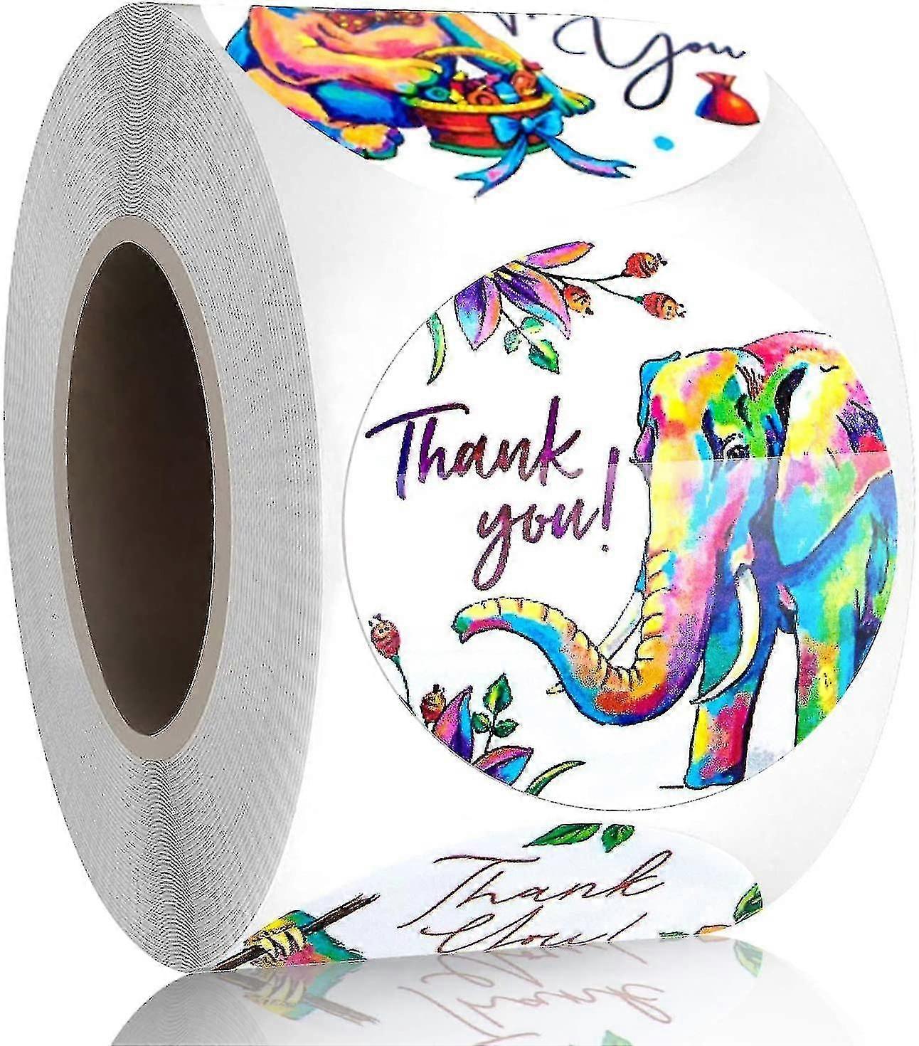 Σας ευχαριστώ Αυτοκόλλητα Ετικέτες Roll Για Business Μπομπονιέρες Γενέθλια Τσάντες Δώρων Baby Shower Γάμος 500 Ετικέτες