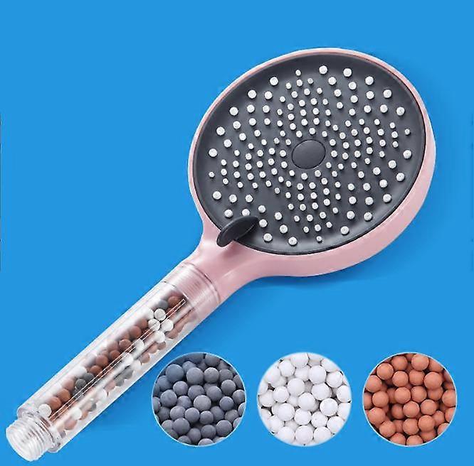 Flexible and practical ABS damage-resistant shower head for replacement (pink)