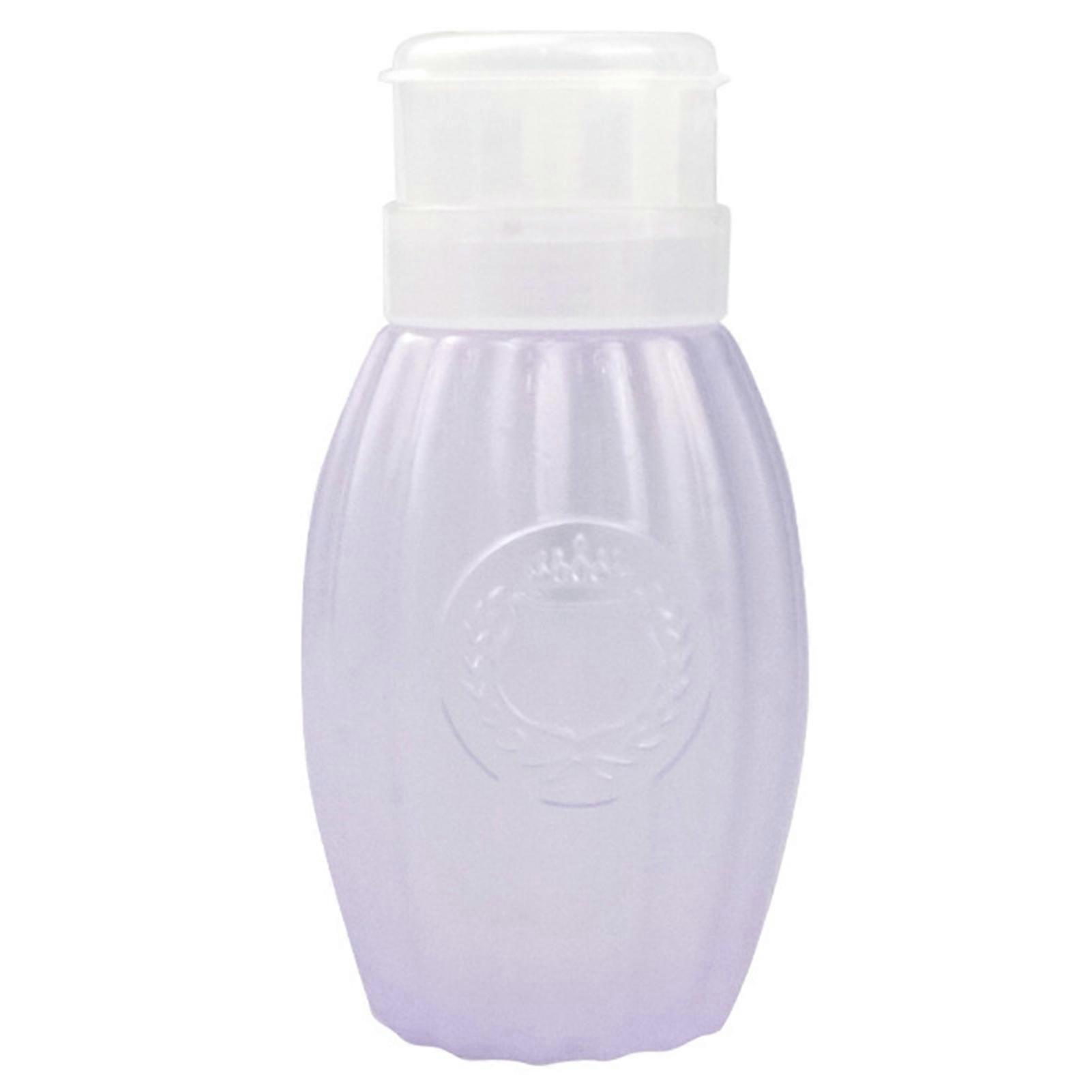 200ML Press-to-fill Bottle Reused Small Swivel with Lock Good Sealing Portable Makeup Tool PP Material Manicure Press Refillable Bottle for Female KAE