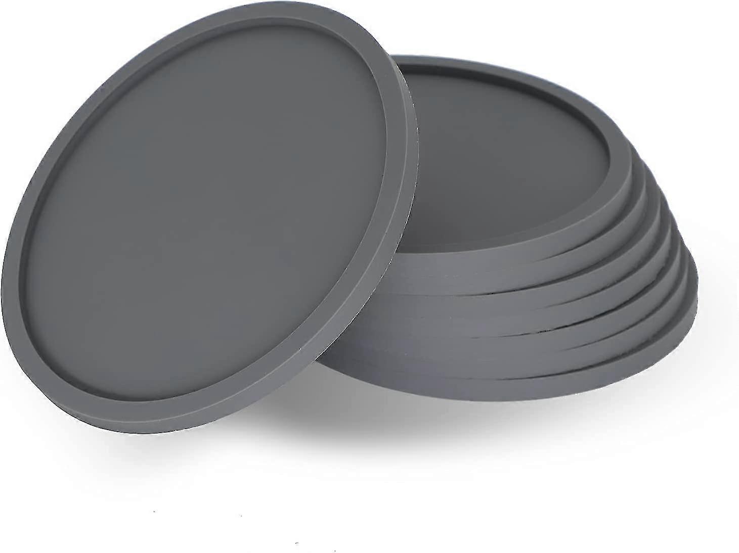 Table Coasters 8 Pieces Non-slip Silicone Coasters Heat-resistant
