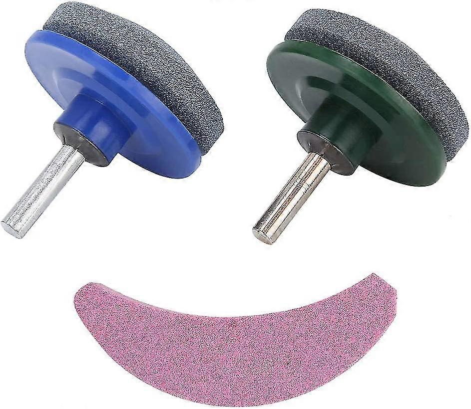3pcs lawn mower blade sharpener grinding tool blade sharpener with emery material