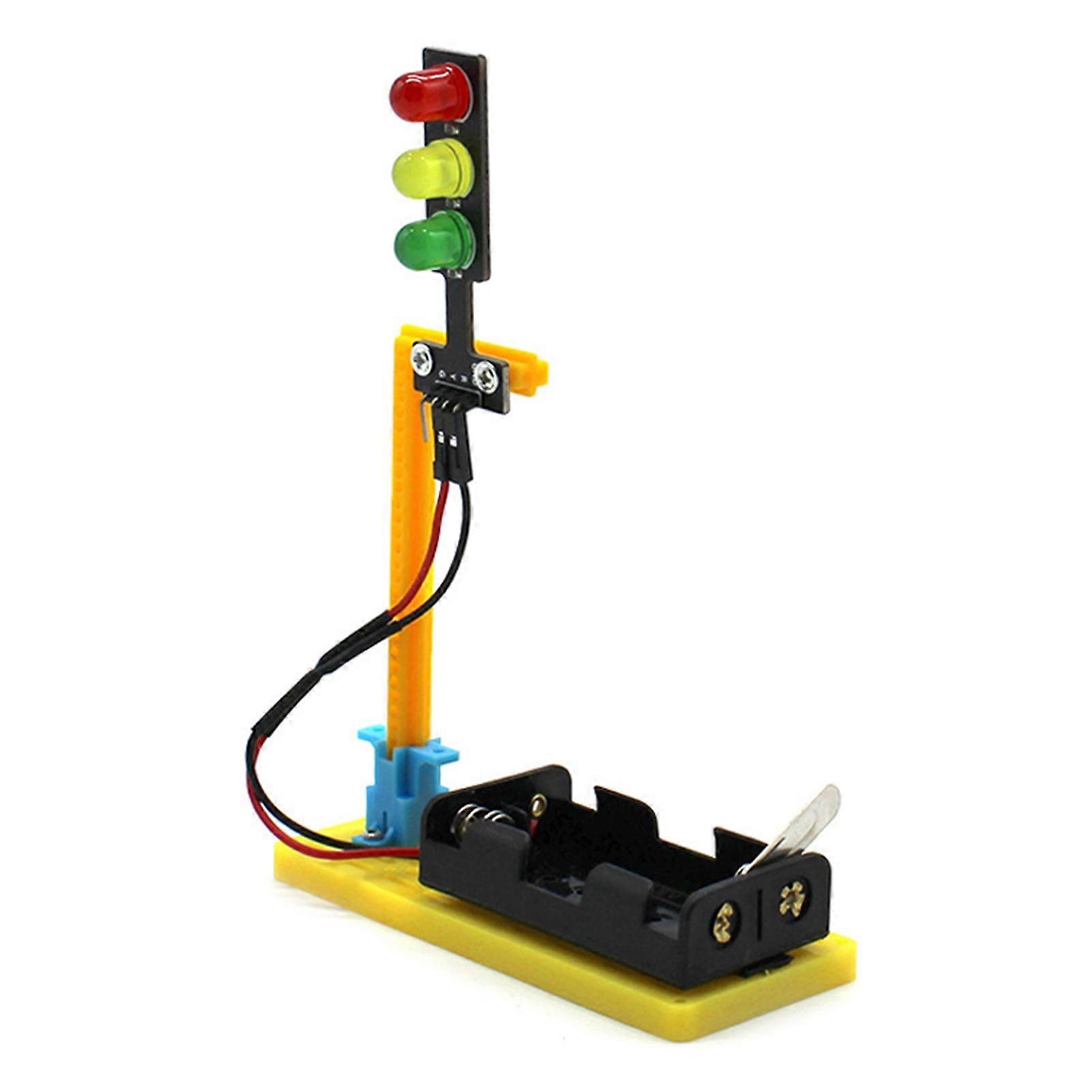1Set Educational Kit Novelty Brain Development Handmade Traffic Light Technology Kit for Home KAESI