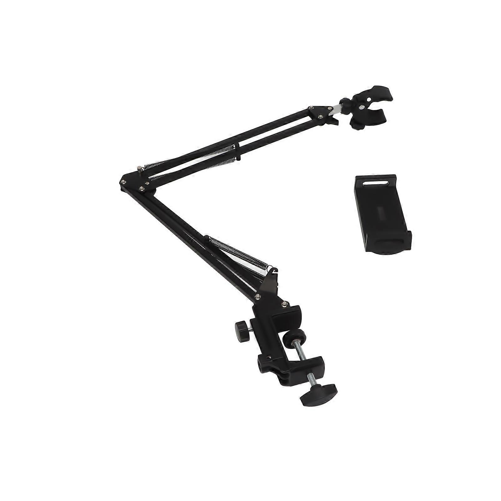 Hair Dryer Stand with Clamp Mount Adjustable Metal Spring Blow Dryer Holder Stand for Countertop
