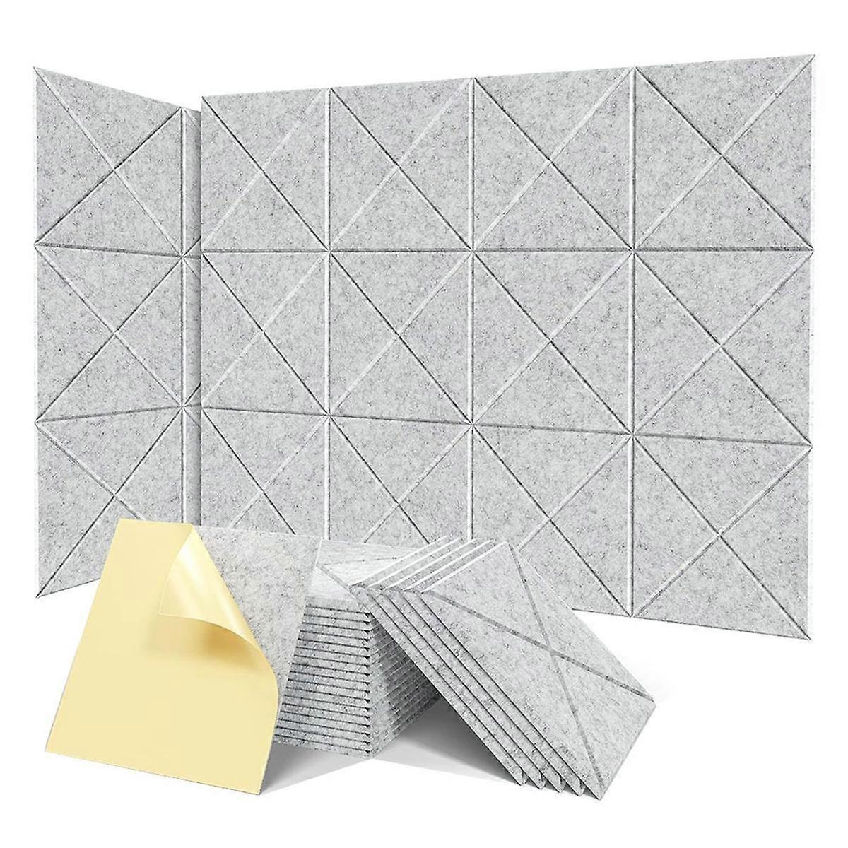 12Pack Acoustic Panels with Self-Adhesive, 12x12x0.4Inch Sound Proof Foam Panels, Sound Absorbing T