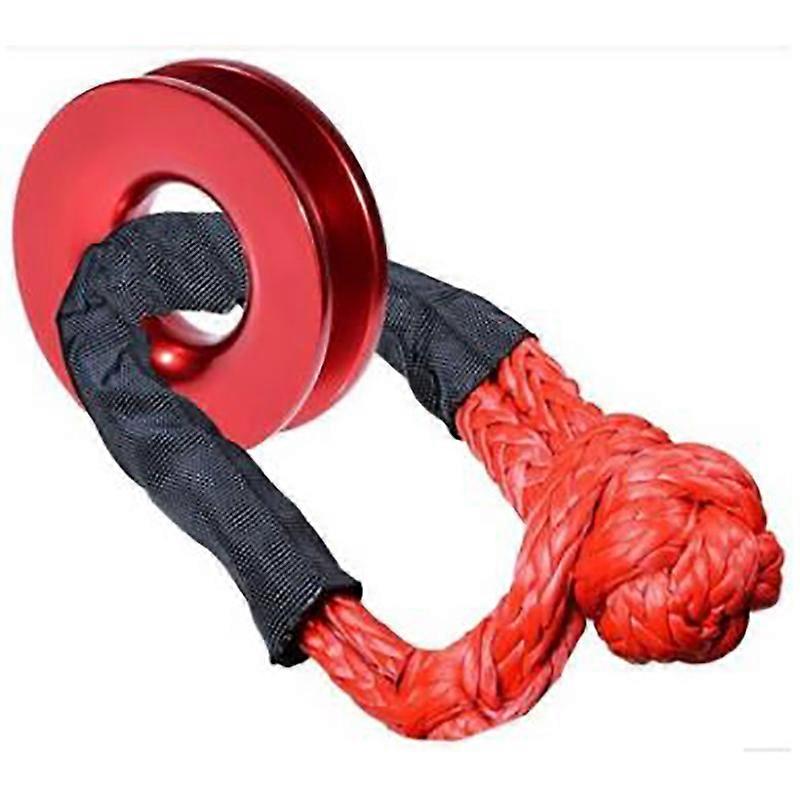 1/2 Inch Synthetic Shackle Winch Rope + Recovery Snatch Ring for ATV UTV SUV Off-Road Towing Truck