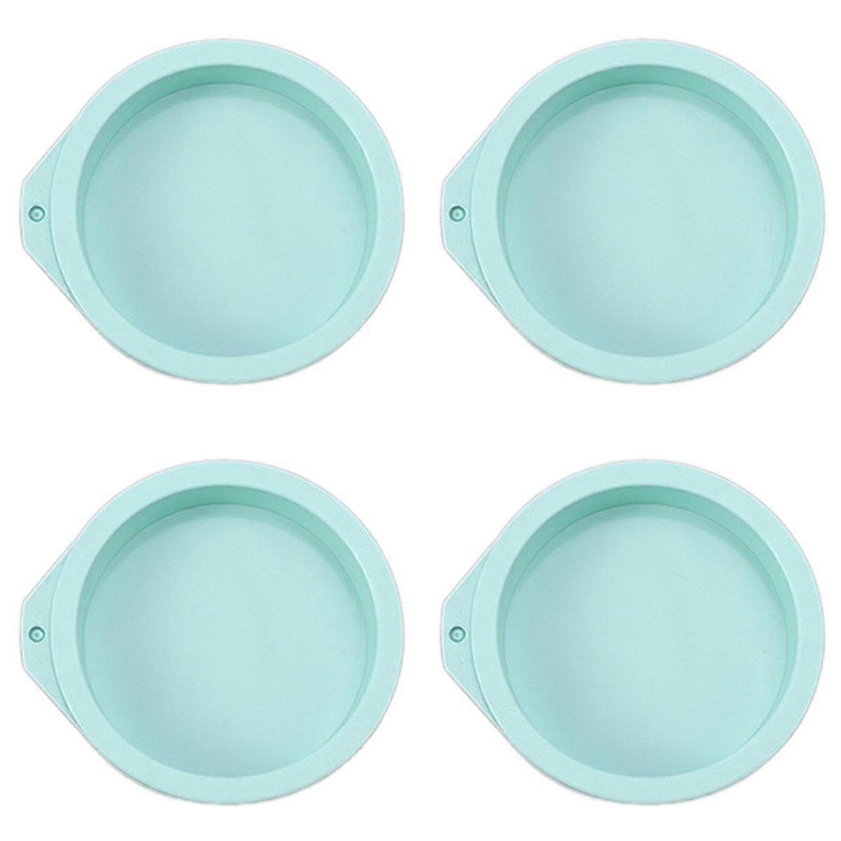 4Pcs Silicone Cake Pan Round Cake Layer Set Silicone Bakeware Mold for Baking Tool Rainbow Cake and