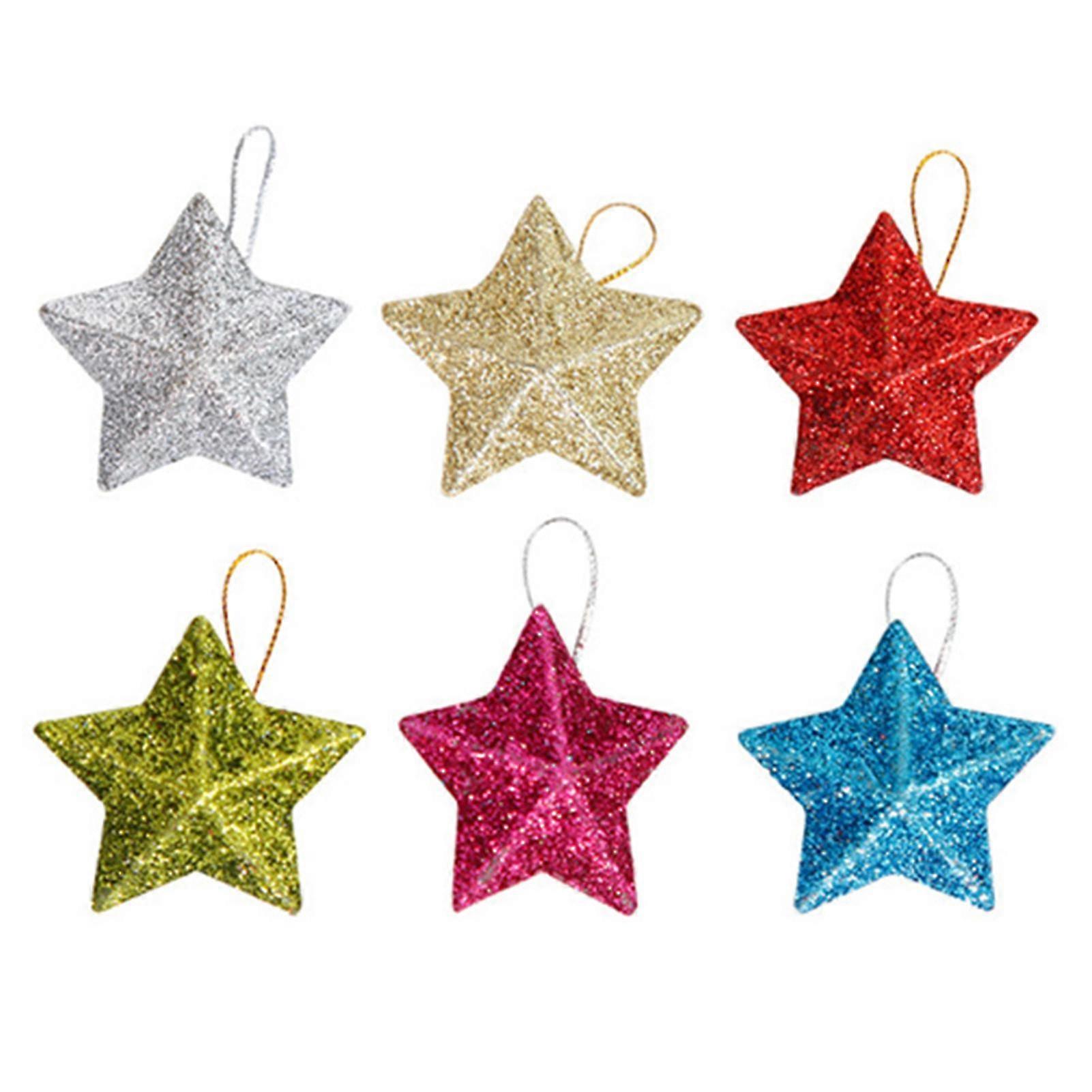 3d Shining Star Hanging Ornaments For Xmas Tree Lightweight Xmas Party Decoration For Christmas Tree