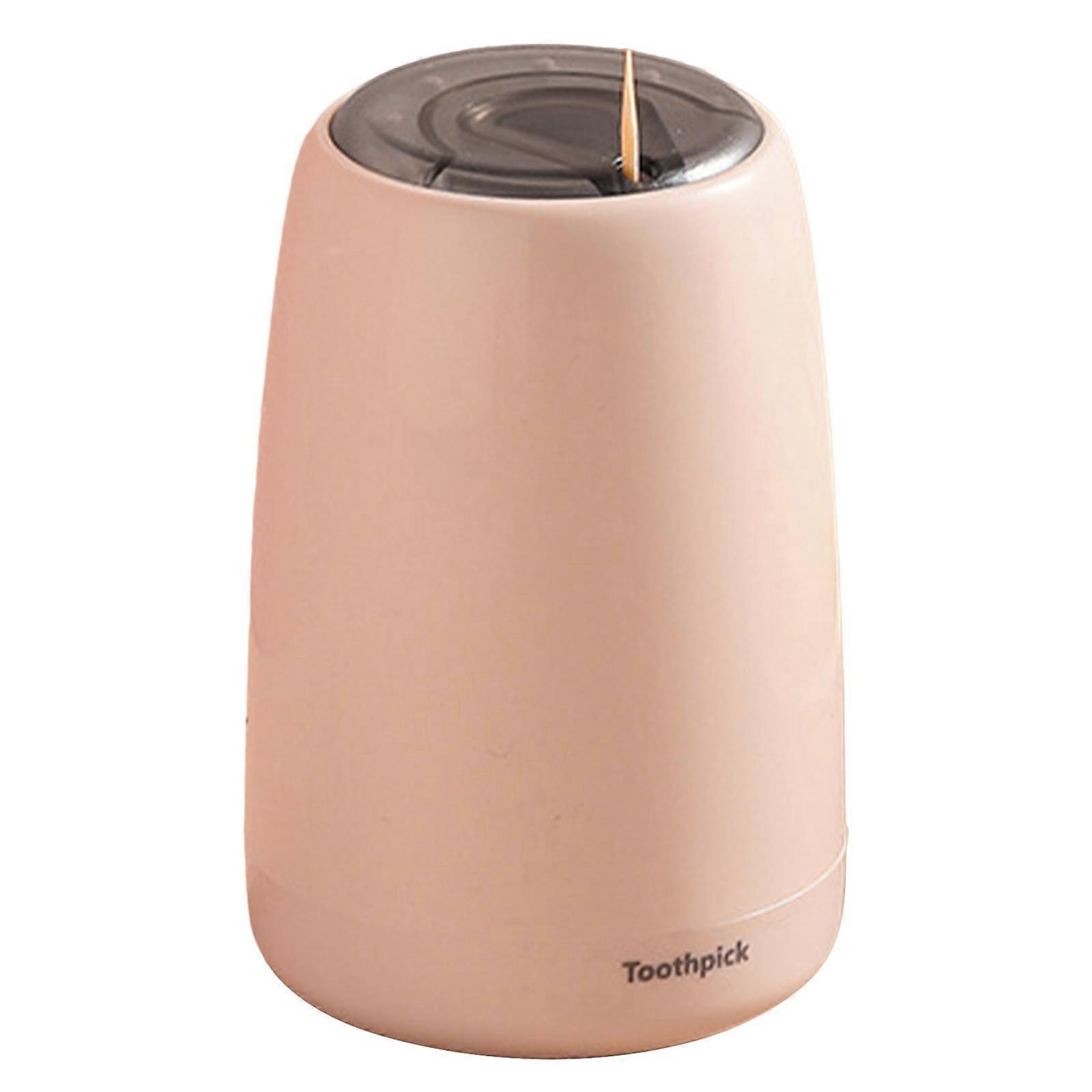 ABS Plastic Toothpick Storage Box Organizer Creative Push-Type for Bar Pink