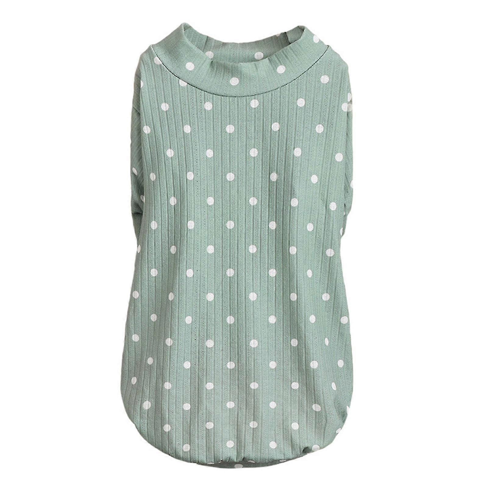 Pet Clothes Dirty-resistant Exquisite Edging Polyester Dot Printed Pullover Pet Costume For Summer