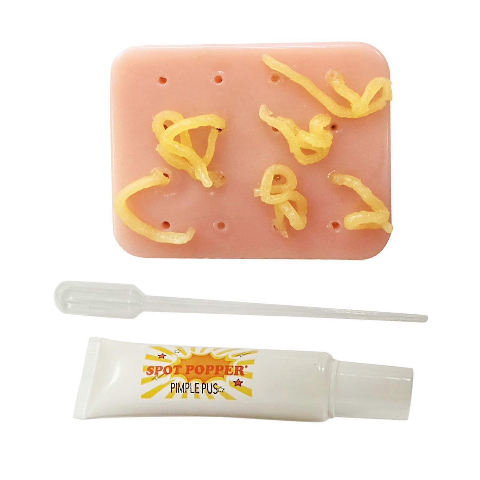 Zit Popping Toy Squeezing Toy Durable Relax Toy Tricky Toys Remover Novelty with Refillable Liquid Funny for Game Adults Kids