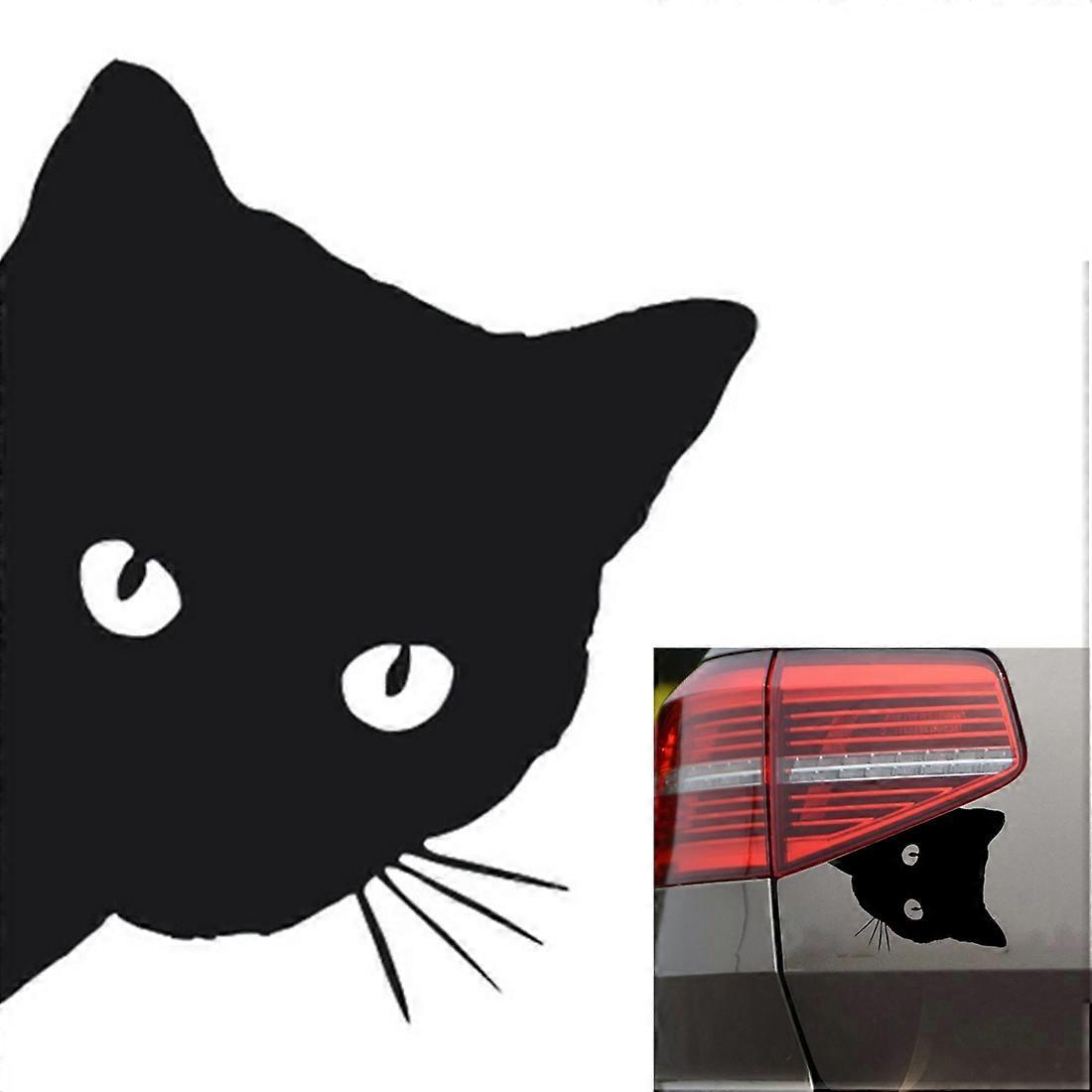 CAT FACE PEERING Pet Cat Car Sticker Decals