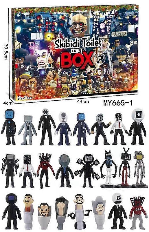 Advent Calendar 12/18pcs Skibidi Toilet Figures Toilet TV Man Random Christmas Advent Calendar For Boys Girls And Teens Christmas Gifts