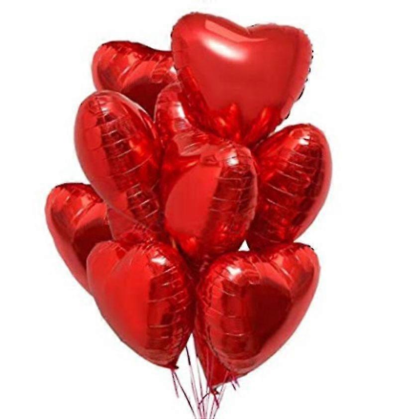 20 Herz-Folienballons – 18 Zoll, Rot, Für Geburtstag, Verlobung & Valentinstag