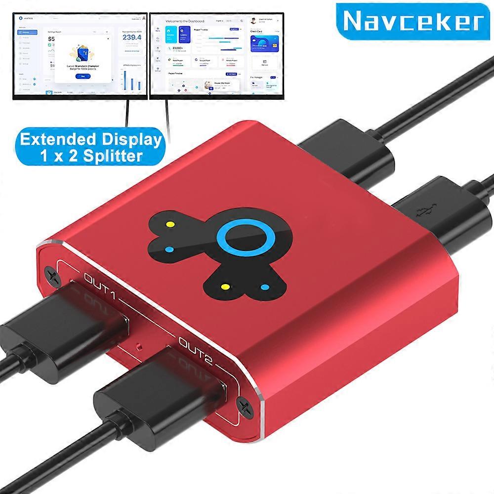 USB 3.0 HDMI-splitter förläng visningsläge USB till HDMI 1 in 2 ut videodistributör förläng skärm för bärbar dator PC