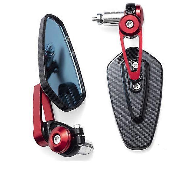 2022 New Motorcycle Rearview Mirror Carbon Fiber Pattern Handlebar Mirror Modified Inverted Rear Mirror Motorbike Accessories