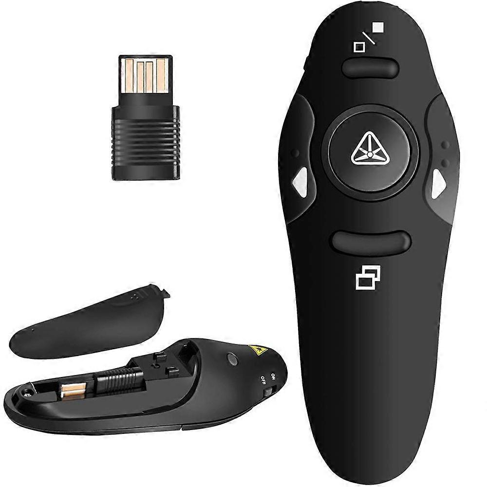 KXJ-Wireless Presenter, PPT Controller Presentation Remote Control Laser Pointer USB Mouse Clicker Flip Pen