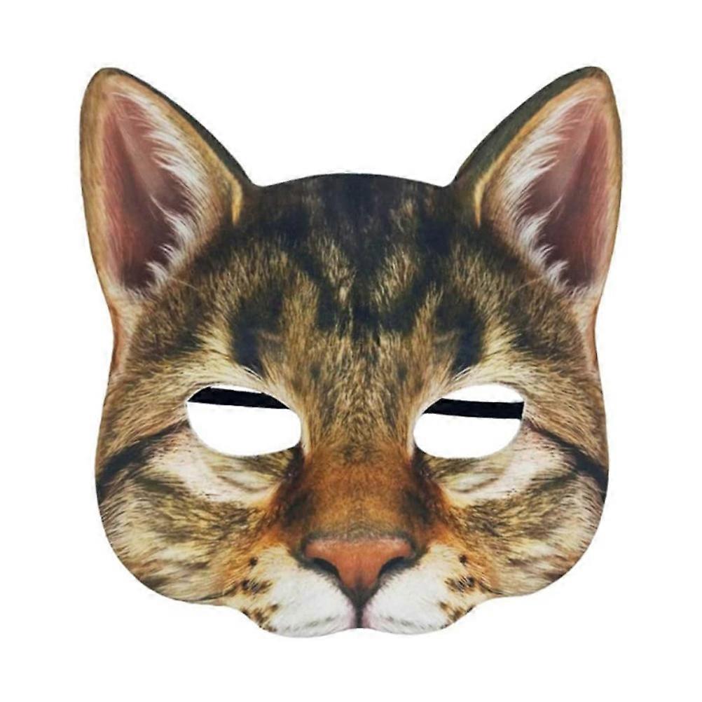 Minglan Halloween Carnival Masquerade Digital Print Animal Cat Mask