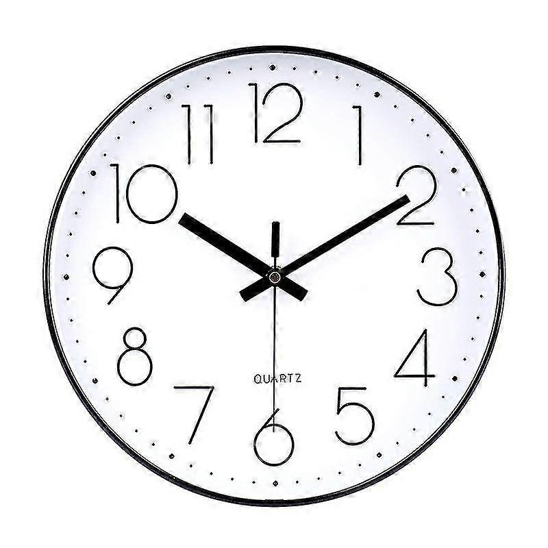 12 Inch Fashion Silent Wall Clock Creative Three-dimensional Digital Scale Wall Clock No Punching Clock