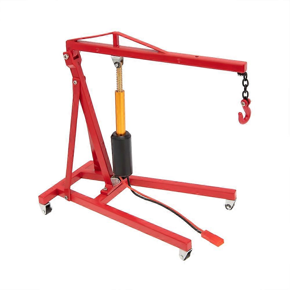 Metal Electric Crane Engine Maintenance Bracket Engine Stand Jack for 1/10 RC Crawler Car TRX4 Axial SCX10,Red