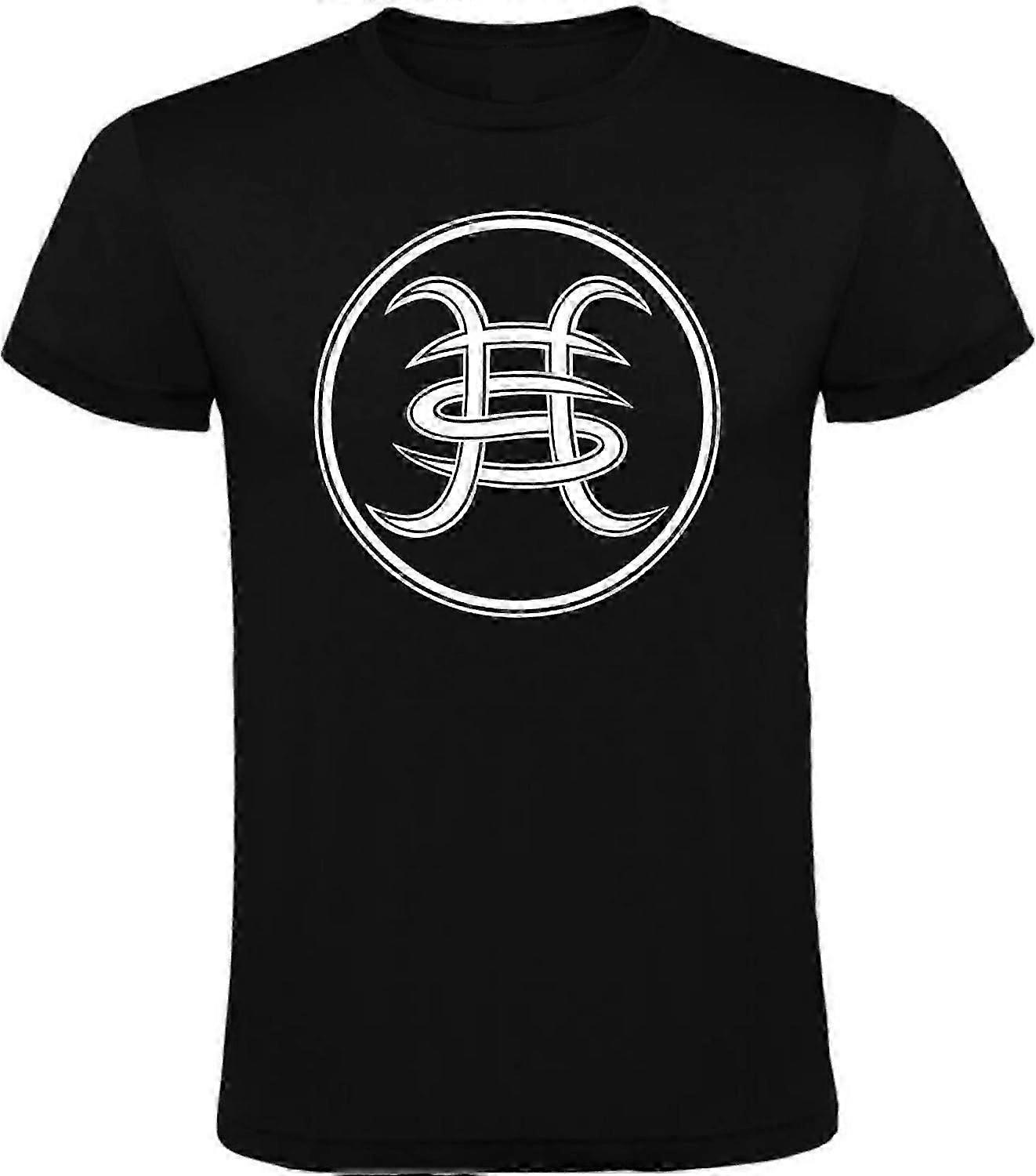 Camiseta Negra com Logotipo de Cores do Silêncio Homem 100% Algodn Mangas Cortas Material retro trendy