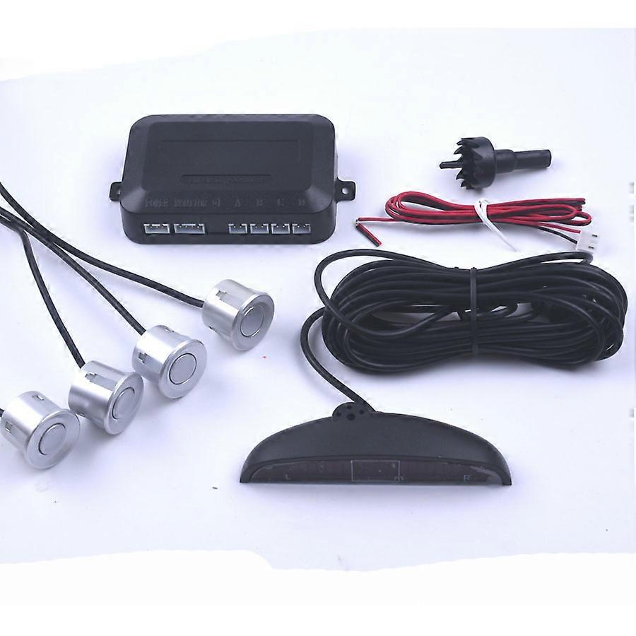 Car LED Parking Sensor 4 kit Display Reverse Backup Radar Monitor System Assistance Universal 7 colors