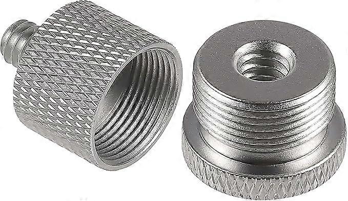 2 Pieces Mic Stand Adapter Kit Contains 1 Piece 1/4 to 5/8 Threaded Adapter 1 Piece 5/8 to 1/4 Threaded Adapter Tripod Screw Adapter for Camera Monito