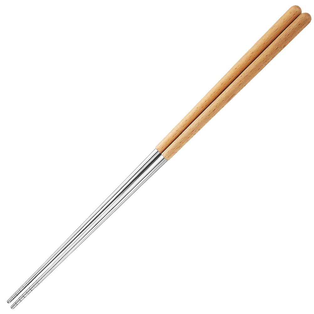 2 paia di bacchette lunghe per friggere bacchette per noodle in legno bacchette lunghe per pentole calde
