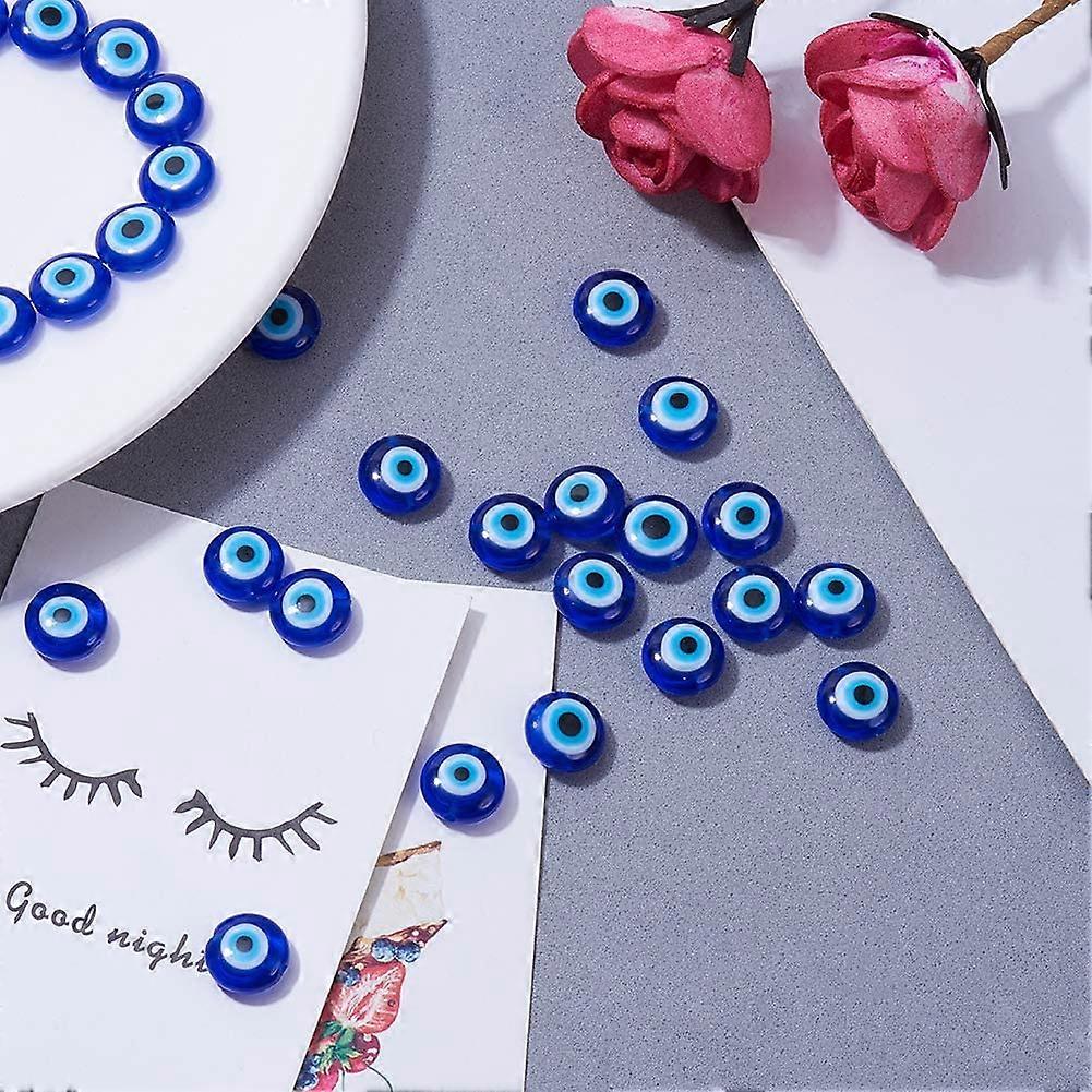 9.5mm Blue Color Handmade Evil Eye Lampwork Beads