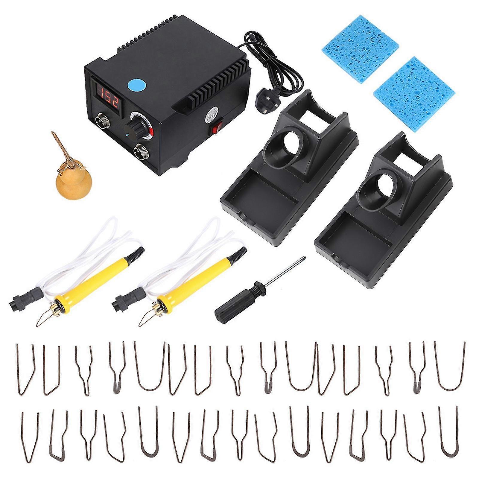Adjustable Pyrography Tool Kit with Digital Display for Leather and Gourd Drawing - UK Plug 220V