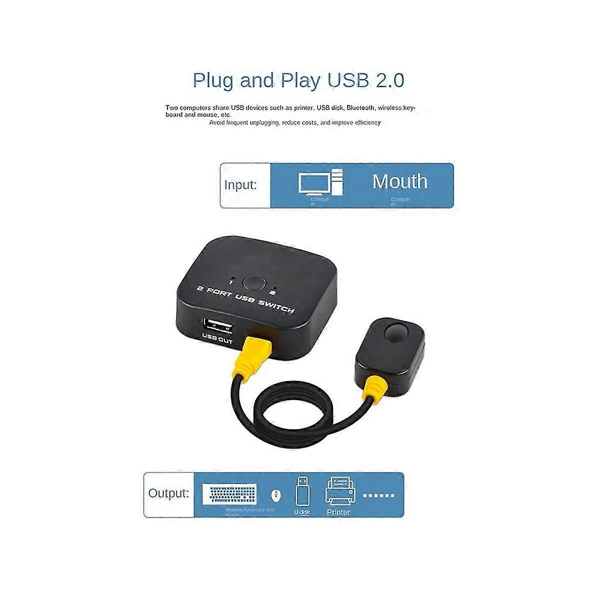 Usb Kvmswitcher Adapter Usb Switcher Kvm Switch Printer Sharer For Computer Keyboard Mouse Sharer Controller