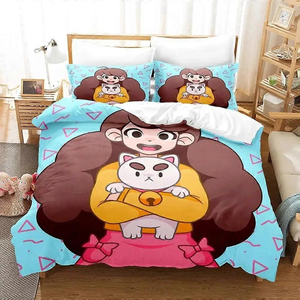 o2502 Prześcieradła Cartoon Bee PuppyCat Zestaw pościeli Poszwa na kołdrę Zestaw pościeli Poszewka na kołdrę Poszewka na poduszkę Pokołdra Rozmiar Chłopcy Zestaw pościeli dla dorosłych Prześcieradła fVV2502