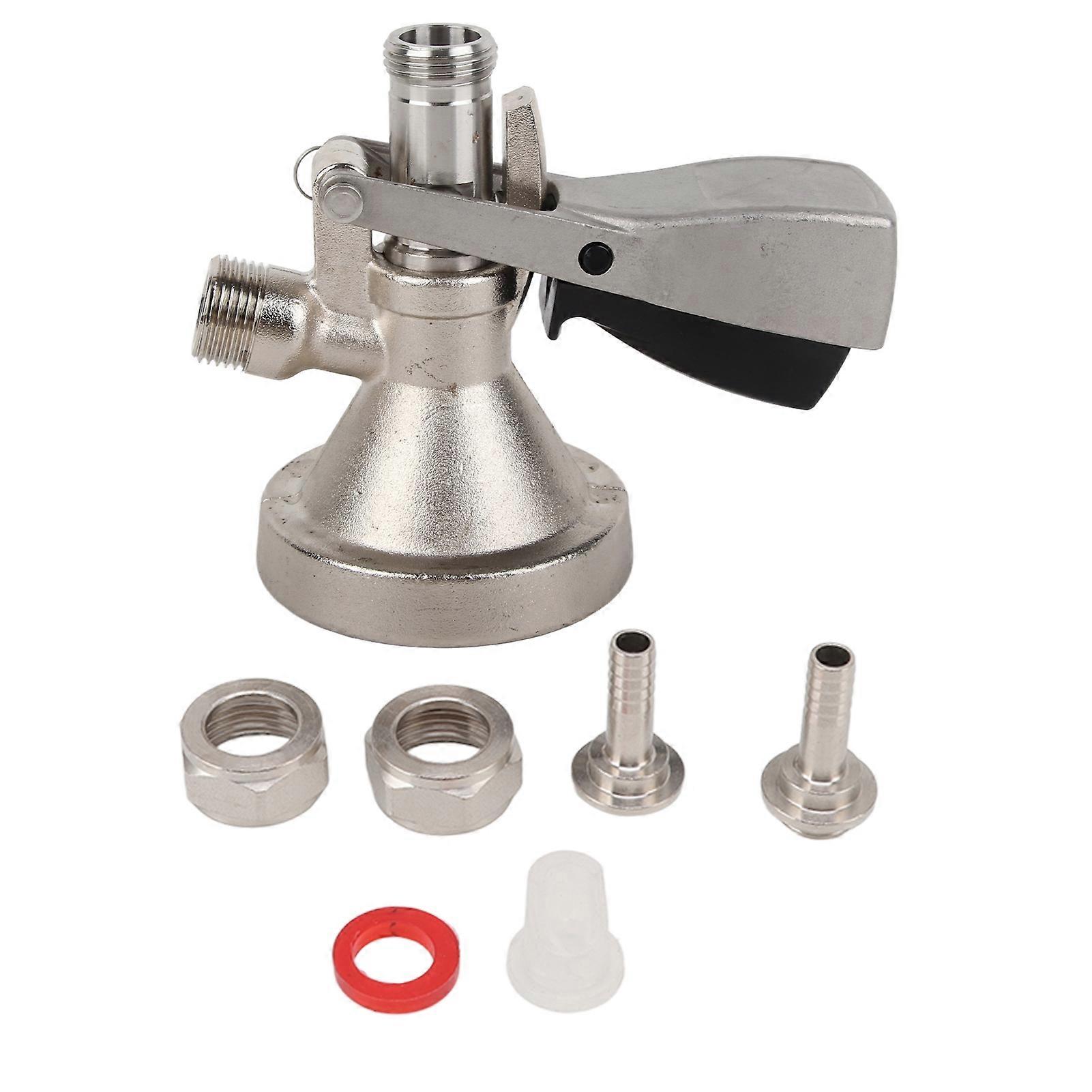 G System Keg Coupler Stainless Steel Probe Brass G Type Home Brewin Beer Keg Tap Dispenser Distributor Coupler
