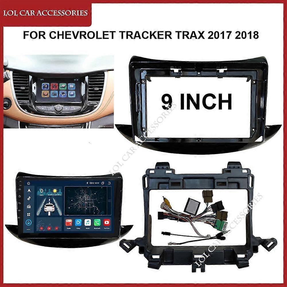 9 Inch Car Radio Fascia For Chevrolet Tracker Trax 2017 2018 Android Stereo MP5 Player 2 Din Head Unit Panel Casing Frame Cover