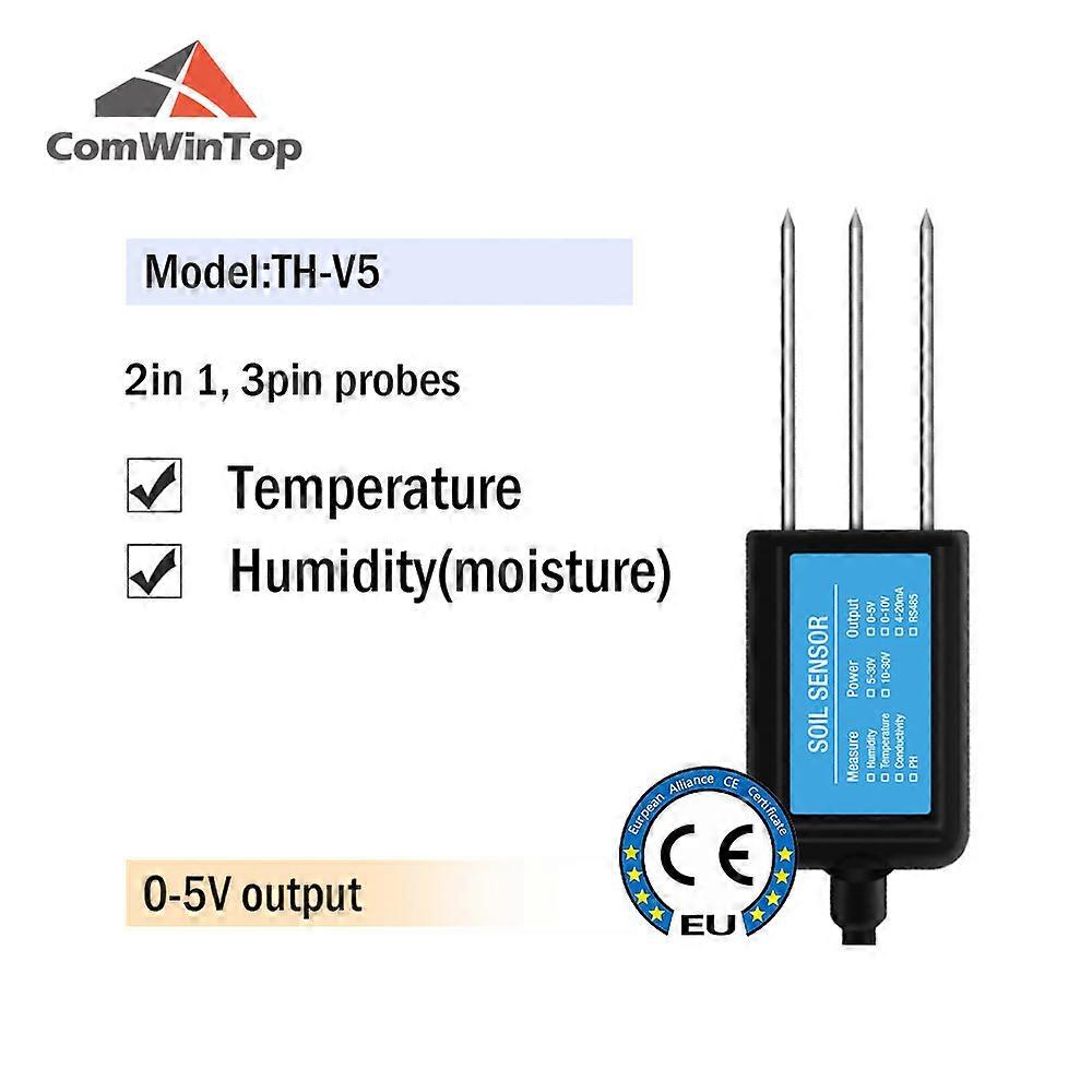 Measure Soil Moisture Temperature Humidity EC PH  NPK 4-20mA 0-5V RS485 Modbus Soil Sensor