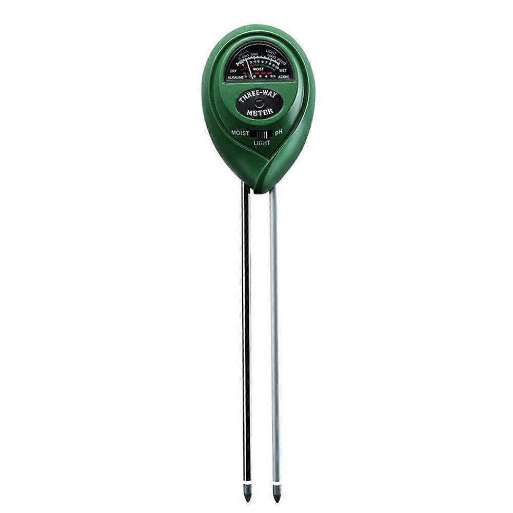 3 in 1 Digital Soil PH Meter Sunlight PH Tester Garden Flowers Moisture Sensor Meter Plants Acidity Humidity PH Monitor Detector-Green
