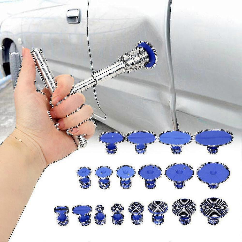 Metal Car Dent Tools Dent Puller Auto Dents Suction T-puller + 18 Spacers