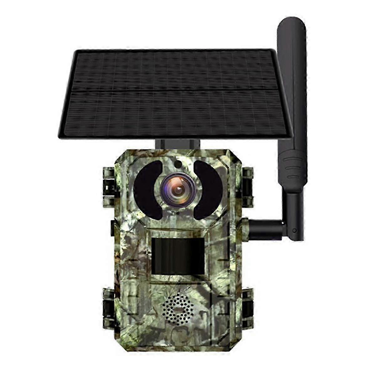 4G Sim Card LTE Cellular 4W Solar 7800MAh Battery Hunting Trail Motion Activated Night Vision 4MP IP66 Camera(EU)-FO SHAN RAN WANG