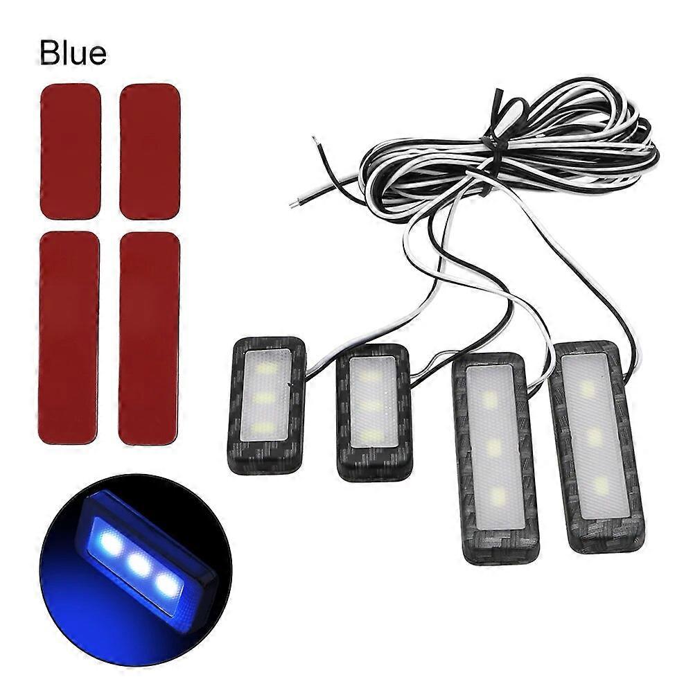 4Pcs Armrest Interior Door Handle Lighting Car Styling LED Car Inner Bowl Light Universal Auto Atmosphere Lamp Decorative LightsMotor Vehicle Lighting