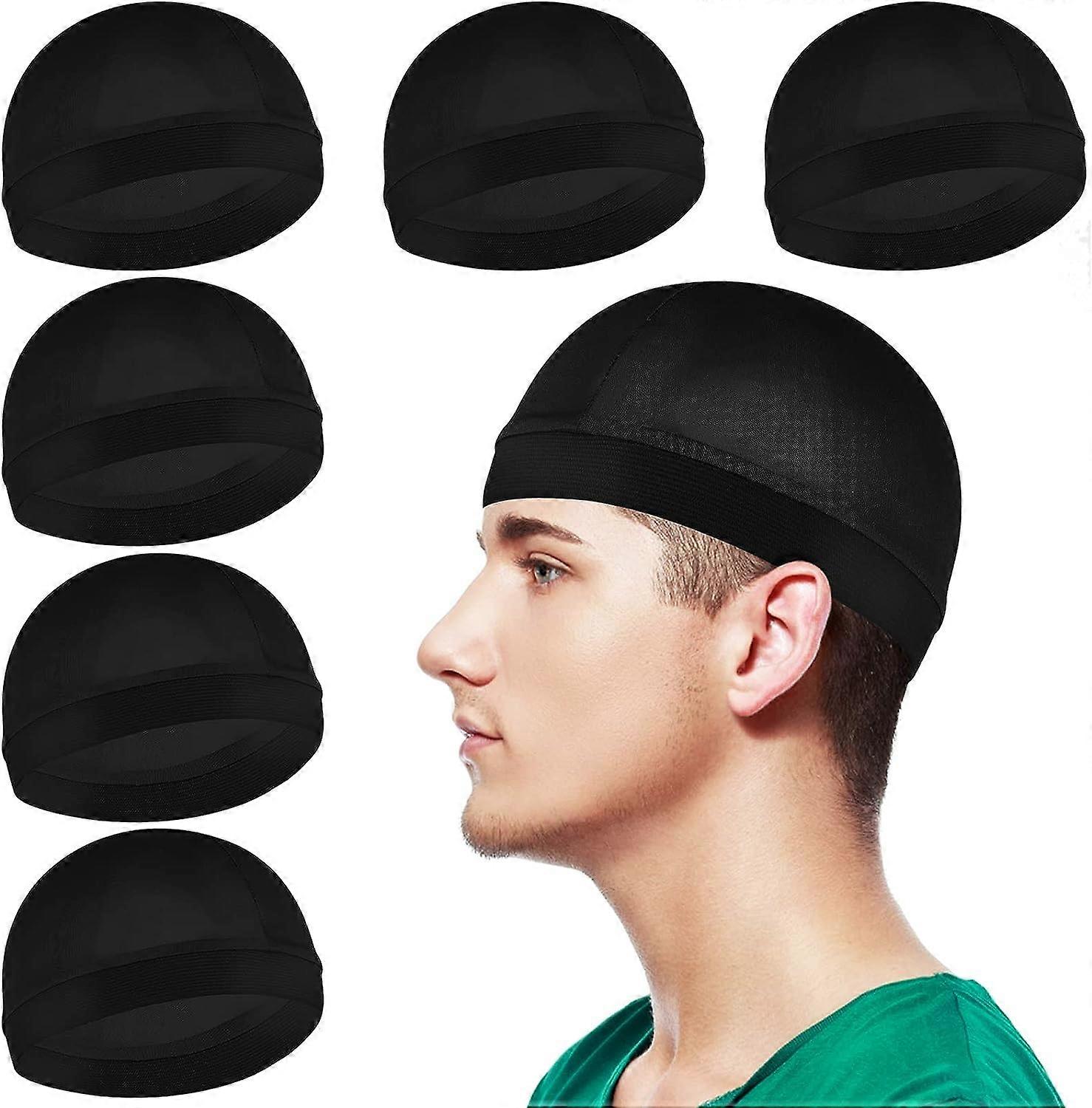 Silky Wavy Caps for Men with Elastic Band for 360, 540, 720 Waves Soft and Breathable Shower Cap Unisex Bath Accessories for Adults and Kids 6 Wavy Ca