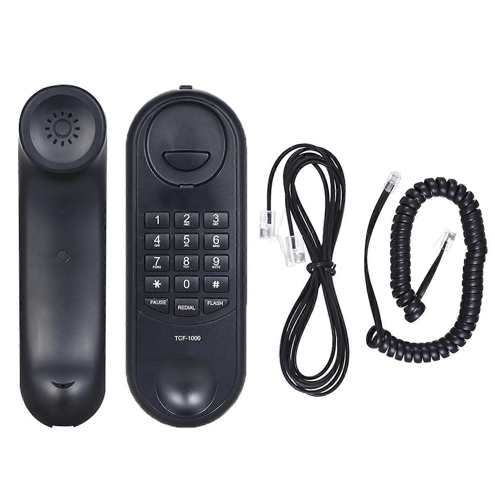 Mini Portable Corded Telephone Loud Sound Pause Redial Flash Call Center Fashion