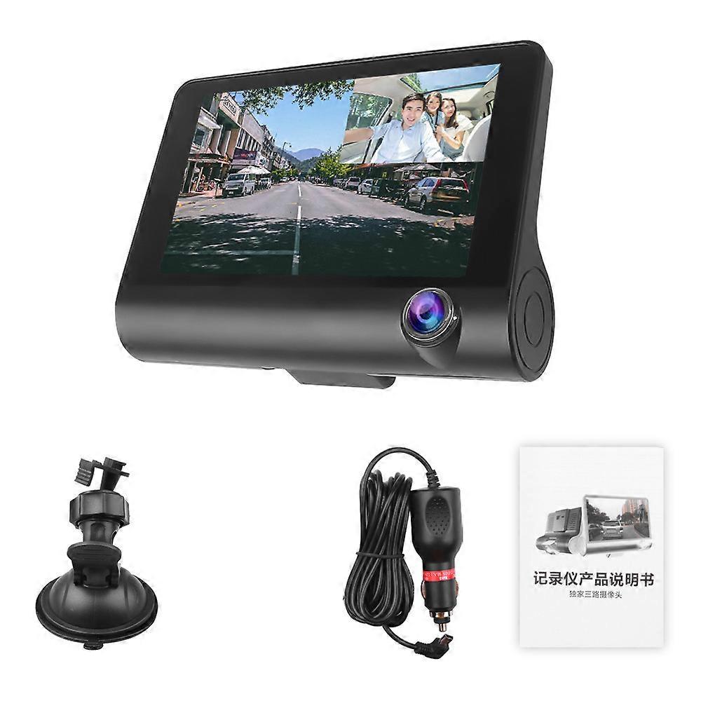 4 Inch Full HD Car DVR Dash Camera 1080 3 lens  Camera Car-Dvr With Rearview Mirror Dash-Cam Night-Vision View Video Recorder