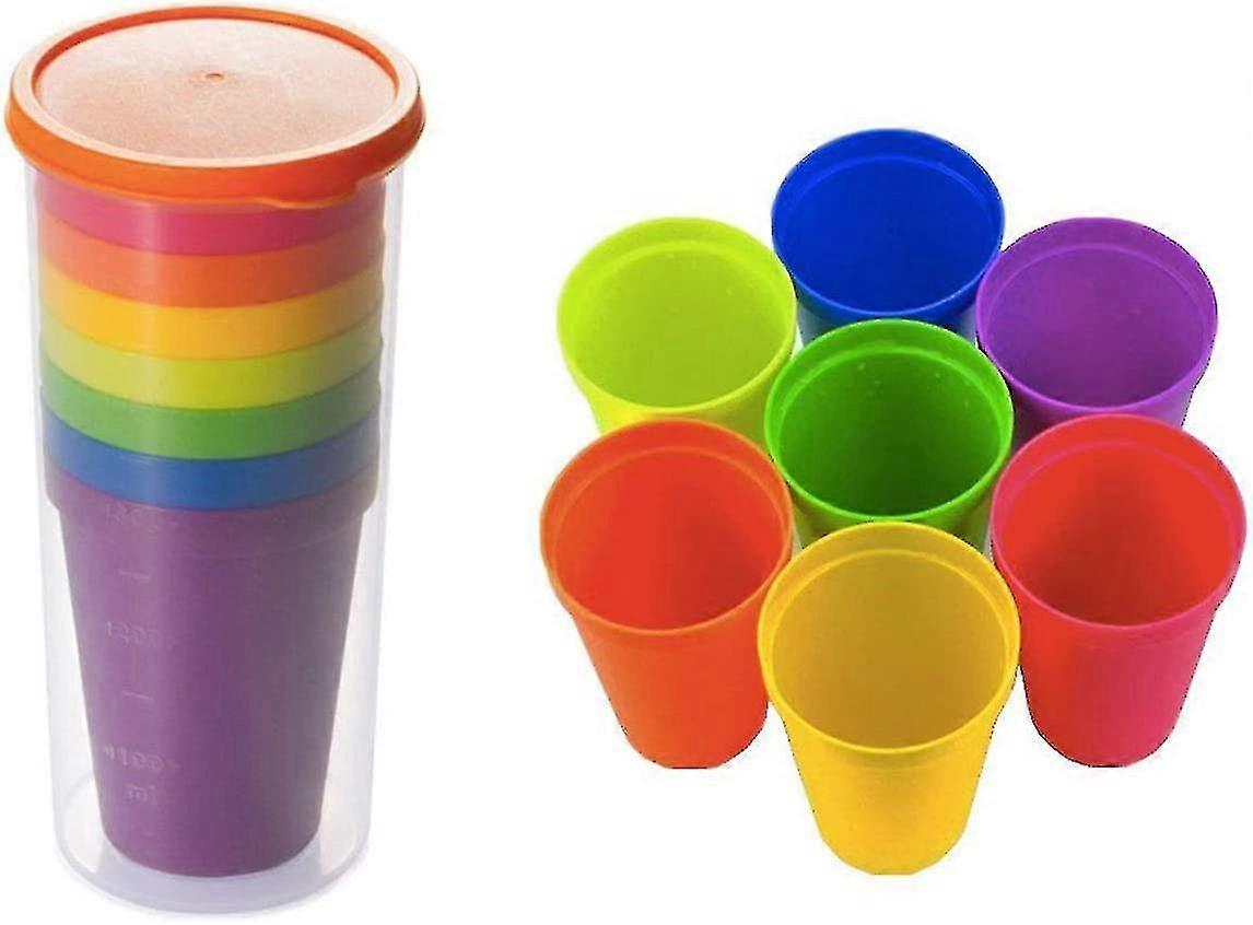 7pcs Reusable Plastic , Drinkware Tumblers Stacking Water Glasses S Gift