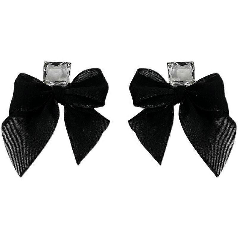 Bow Earrings G0436 Black Bow Earrings
