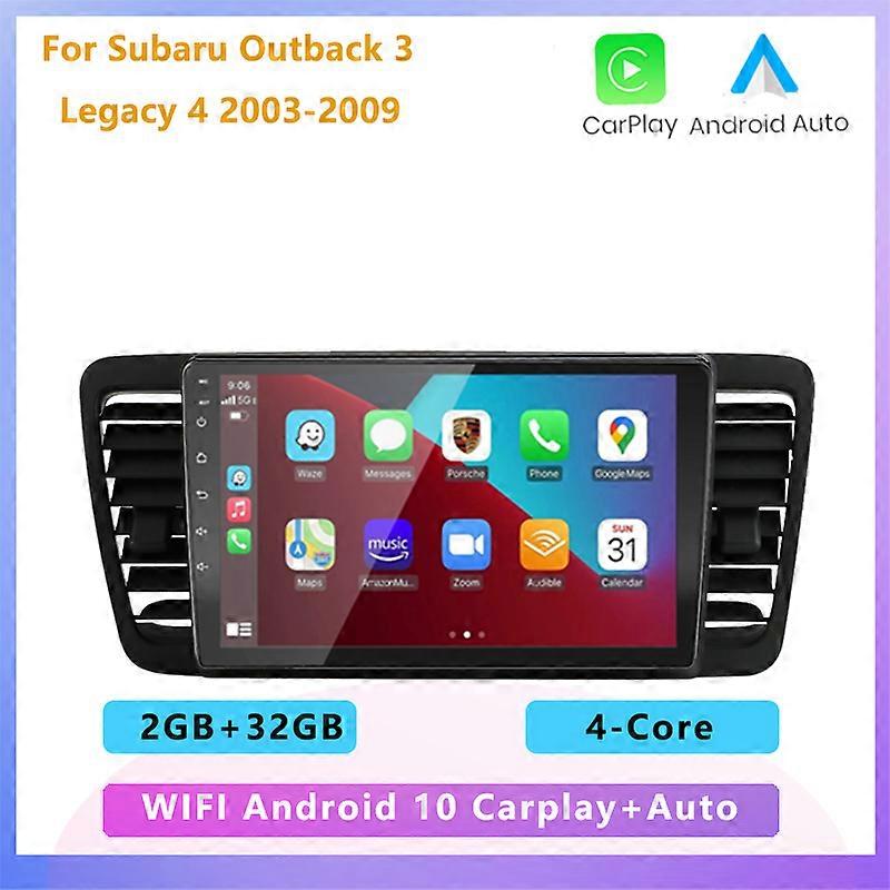 2din 8-core Android 10 car radio multimedia player with screen Carplay Auto GPS For Subaru Outback 3 Legacy 4 2003 2004-2009