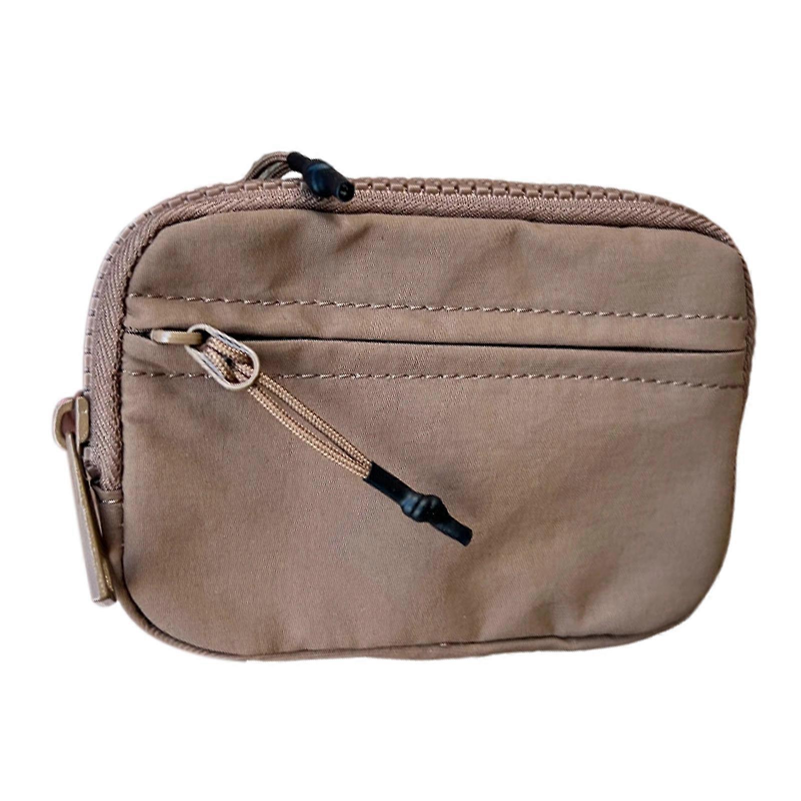 Portable Card Holder Mini Wallet Zipper Closure Multiple Compartments Waterproof Small Size Large Capacity Zip Keychain Pouch Jikaix